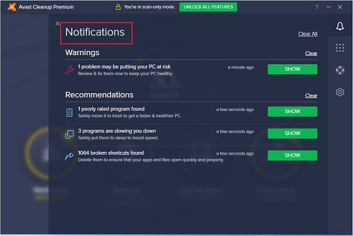avast cleanup free trial